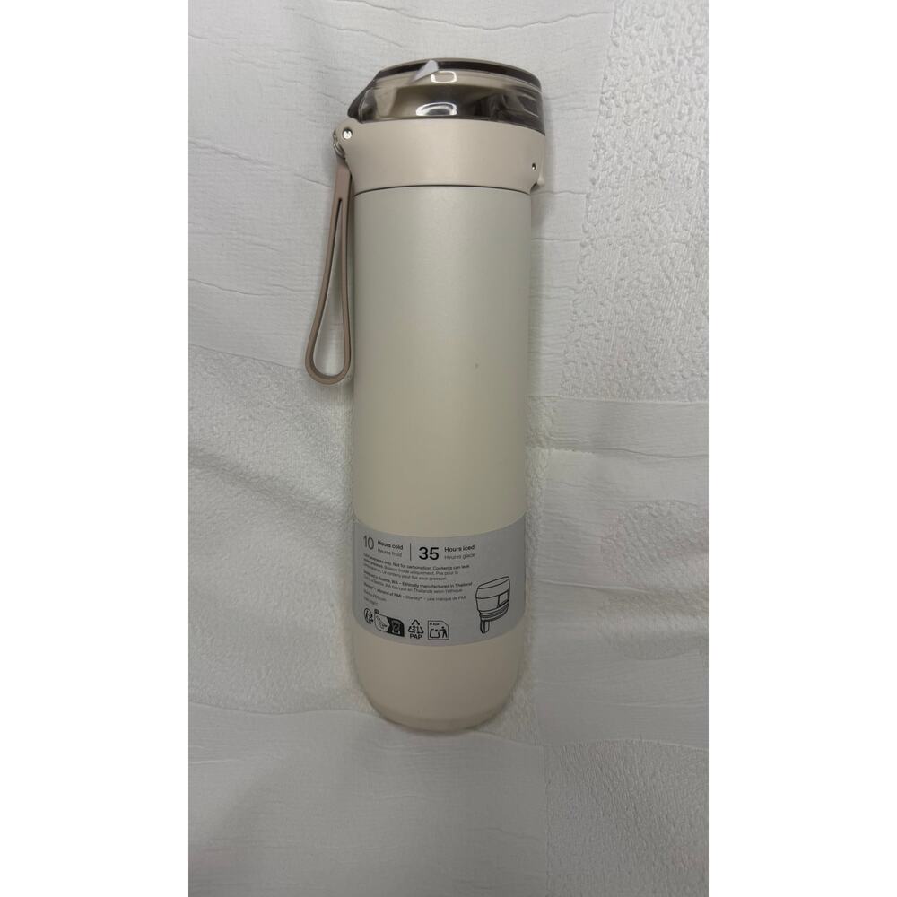 Stanley 20 fl oz Stainless Steel Flowstate Spring Bottle - Cream NWT - Picture 2 of 6